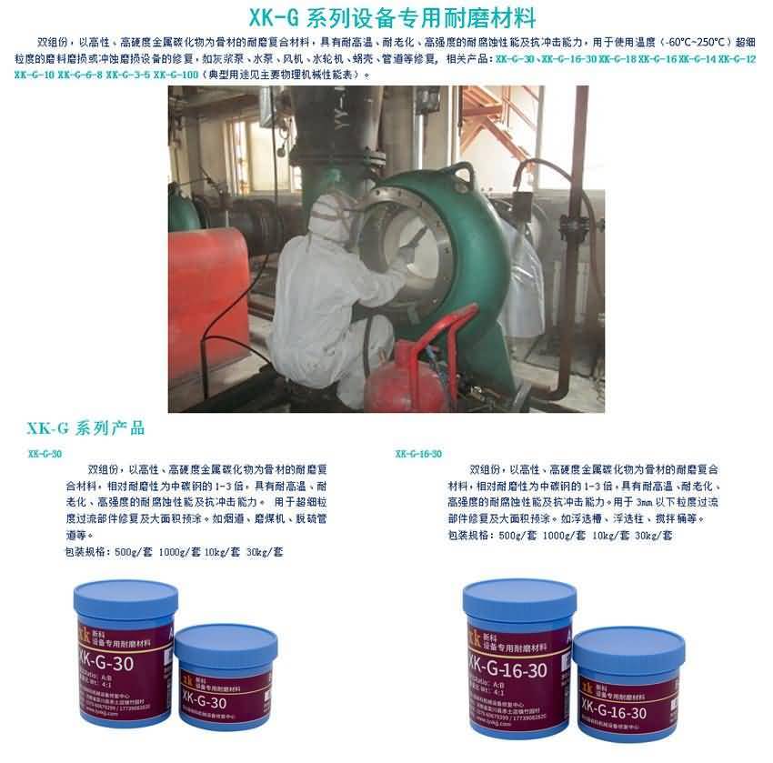 XKG系列設備耐磨防腐材料